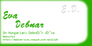 eva debnar business card